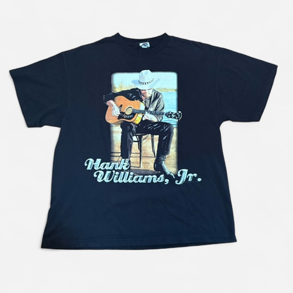 Hank Williams Jr. Black Graphic Tee Size Large